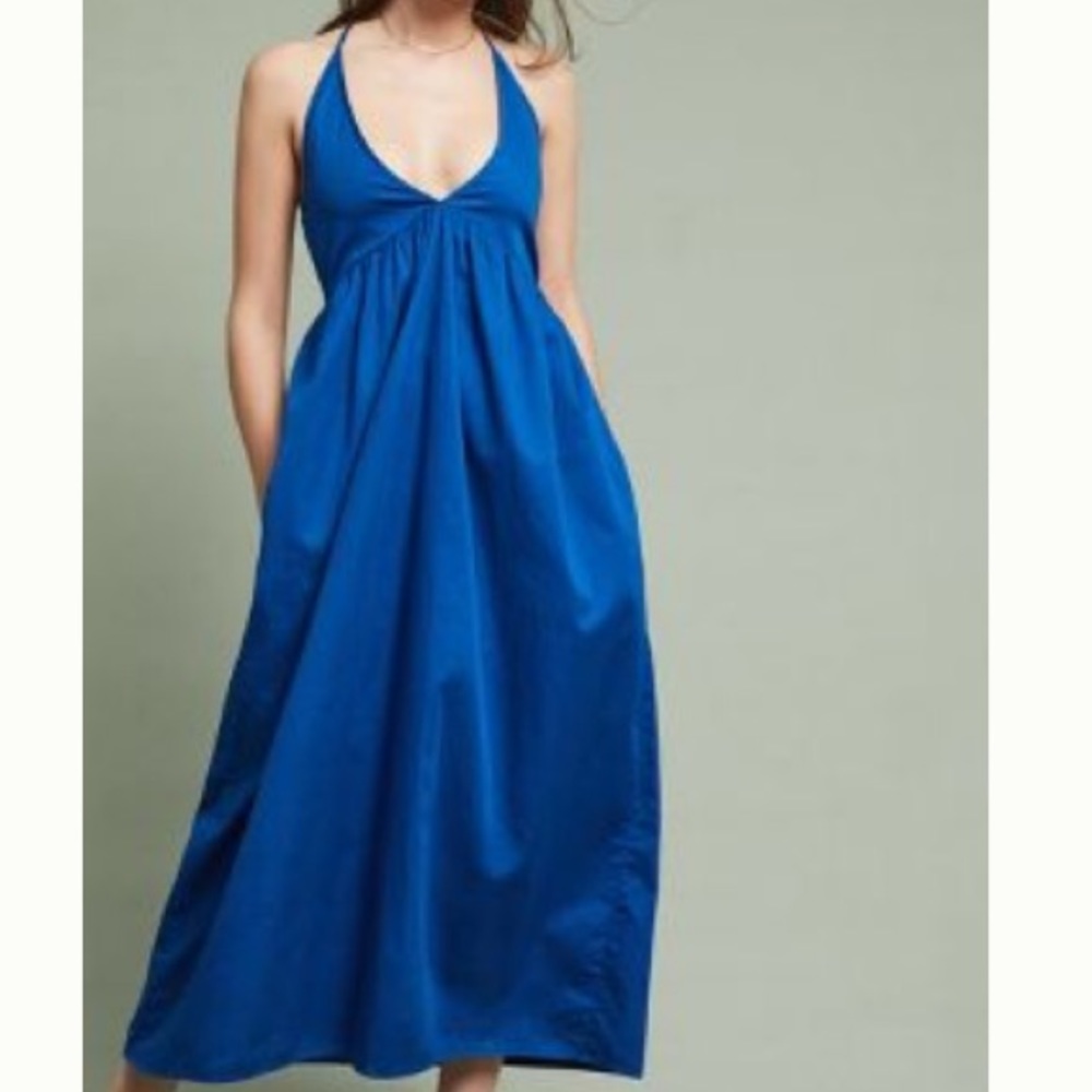 LACA USA Audra Blue midi dress